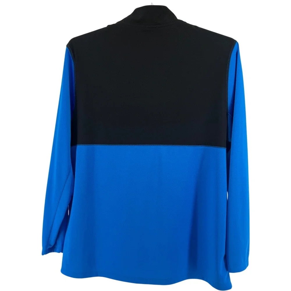 Nike Golf Mens Dri-FIT 1/2 Zip LongSleeve Pullover Blue Black AH5548-406 XL